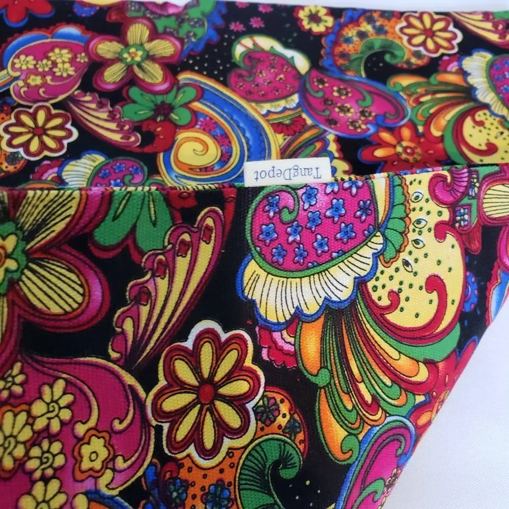 Neon Boho Pop Square Throw Pillow Cover Bright Colorful Couch Accent